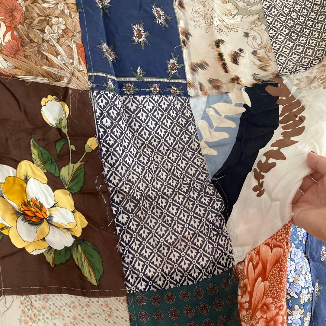 【新品未使用】malion vintage パッチワークスカーフ