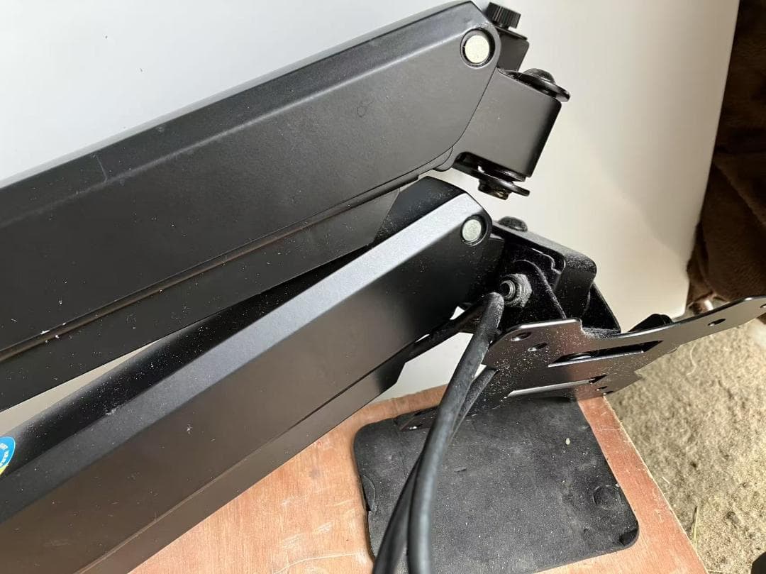 JC106-双 IODATA KH245V ブラック、モニター用ダブルアーム付