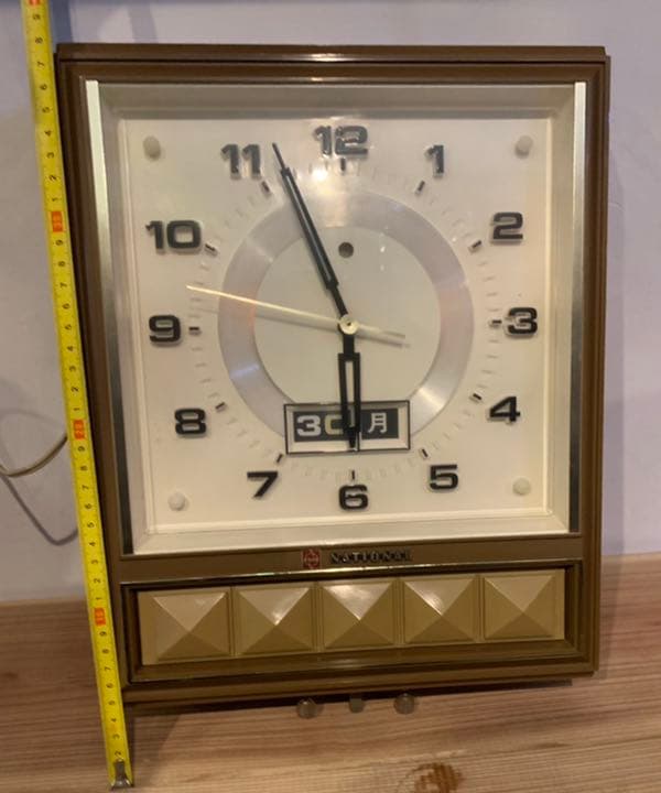 ナショナル　電気　掛け時計　ボンライト　レトロ　アンティーク