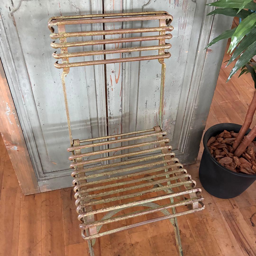 お取り置き中！4脚 フランス アンティーク ビンテージ アイアン チェアー