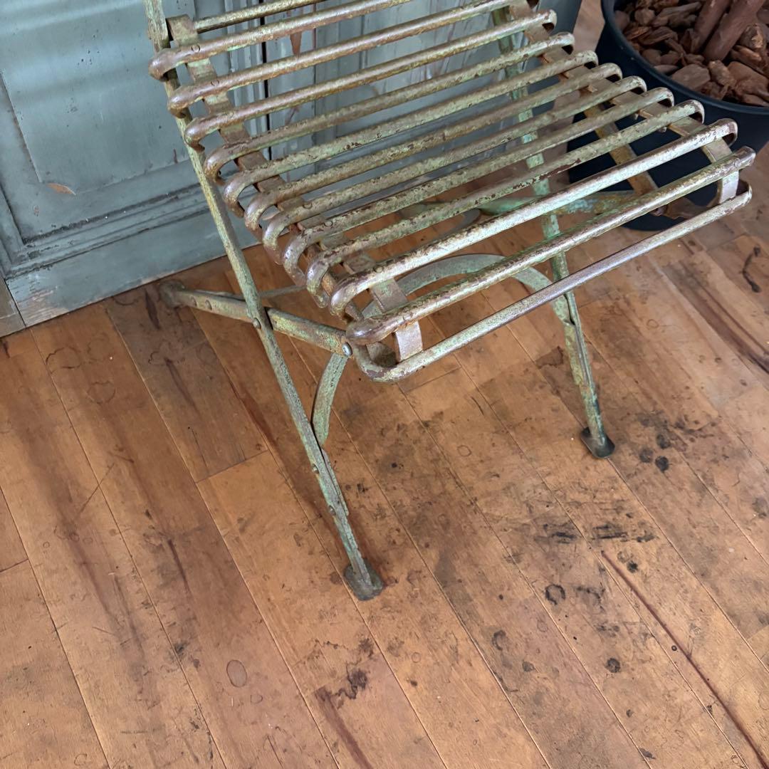 お取り置き中！4脚 フランス アンティーク ビンテージ アイアン チェアー