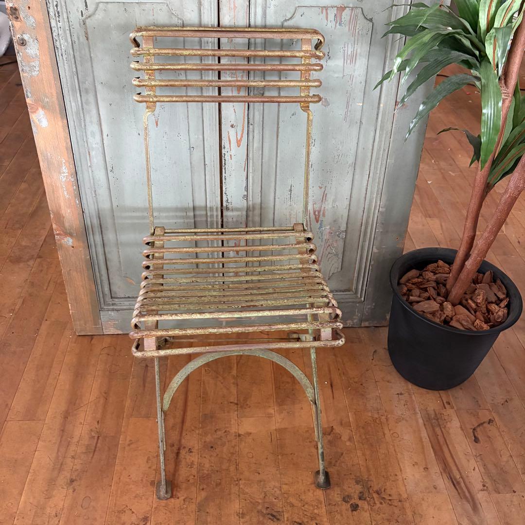 お取り置き中！4脚 フランス アンティーク ビンテージ アイアン チェアー