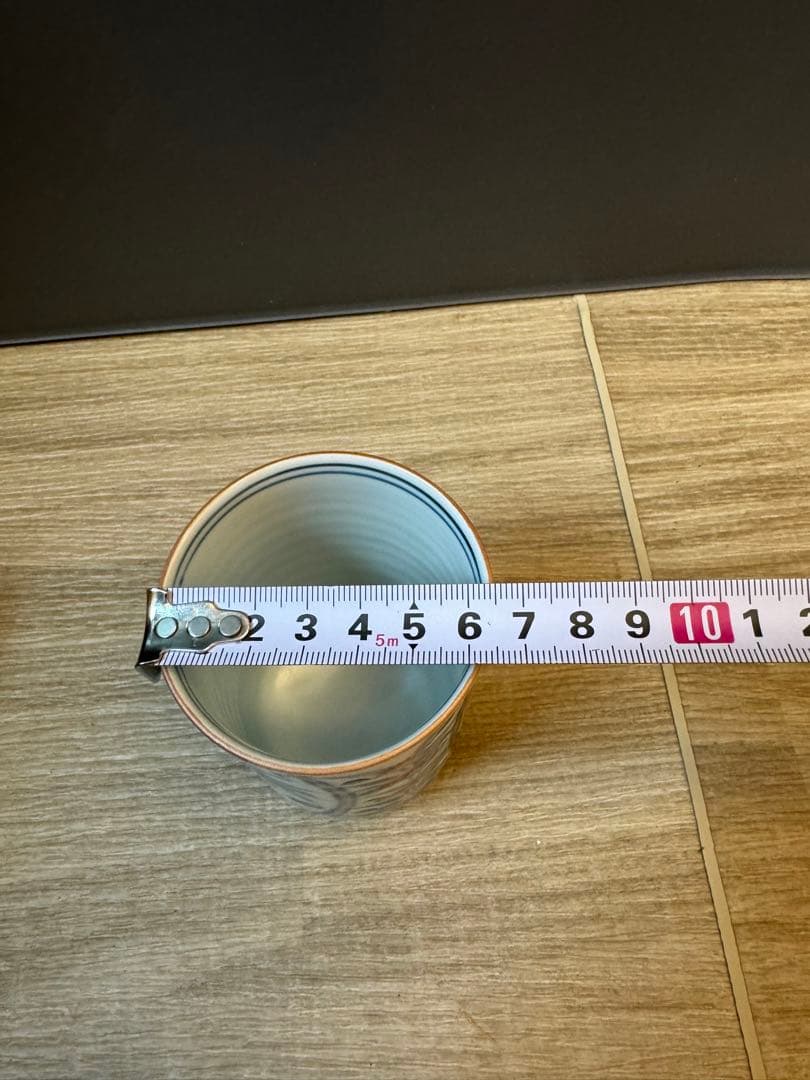 1507 清水焼　平安瑞光造　染付鳳凰　湯呑　未使用
