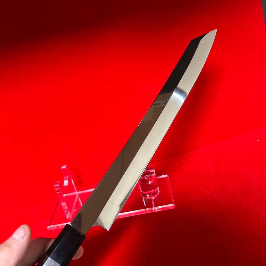 包丁　剣型切付　尺　鏡面仕上げ　切味抜群　箱付未使用品