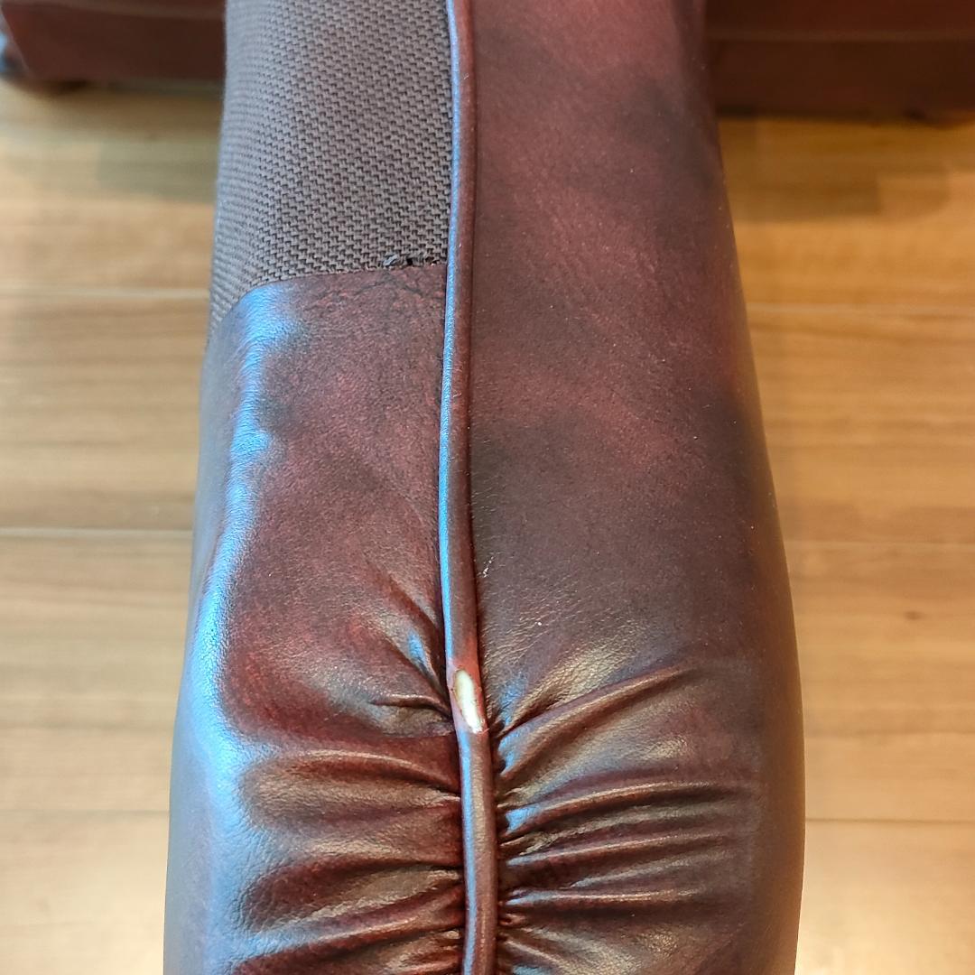 ヴィンテージソファ　1人掛け　ひじ掛け　レザー①