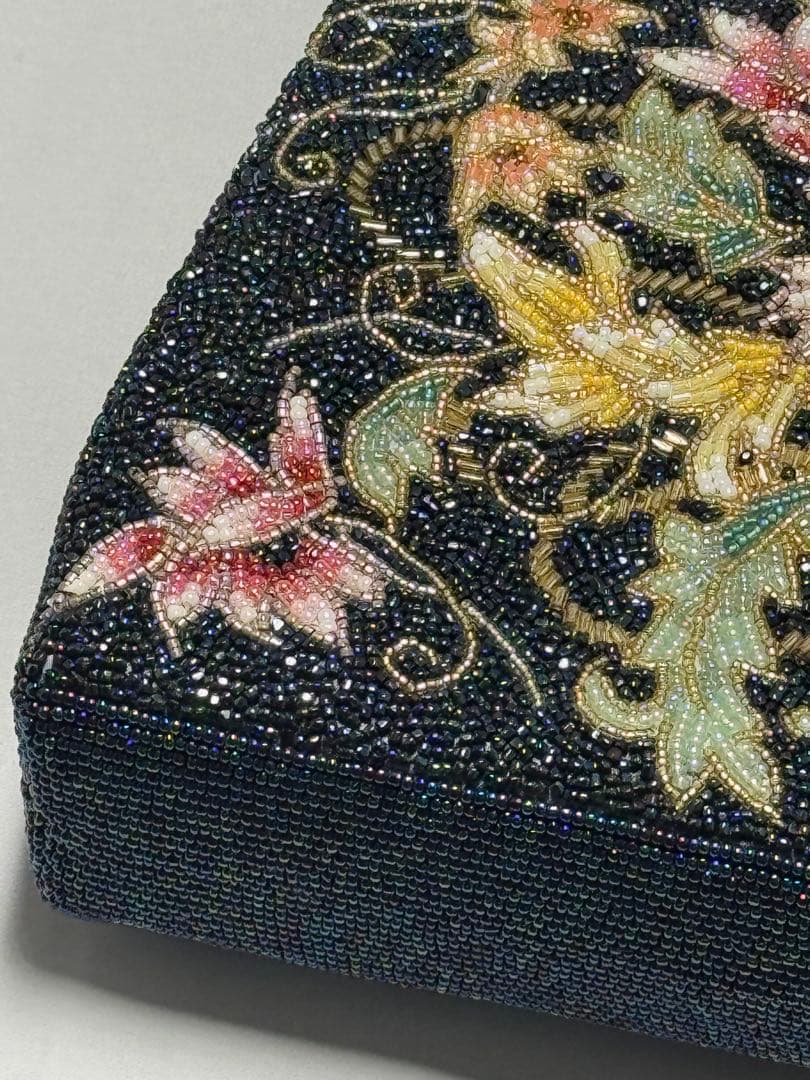 [ゆきこ] 総ビーズ　刺繍　紺色　水色　略礼装　カジュアル　卒業式