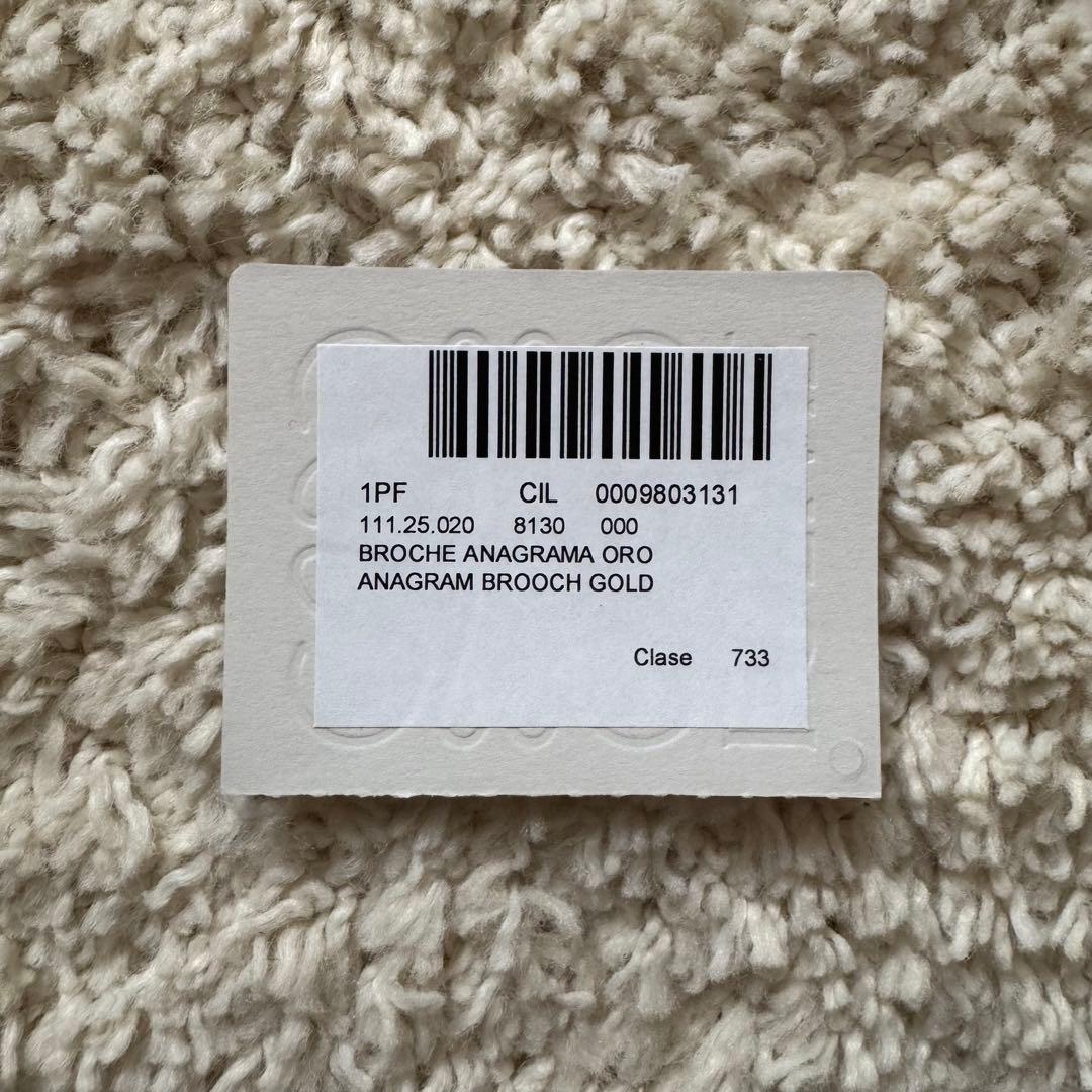 LOEWE ブローチ ゴールド　アナグラム