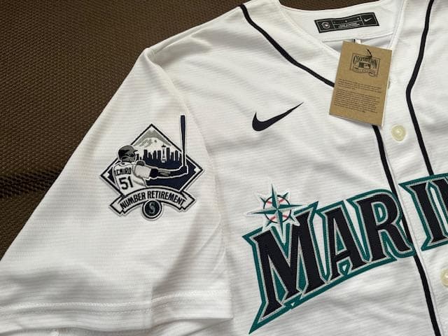 イチロー51引退セレモニー8/9記念試合選手着用モデル現地販売レプリカジャージL