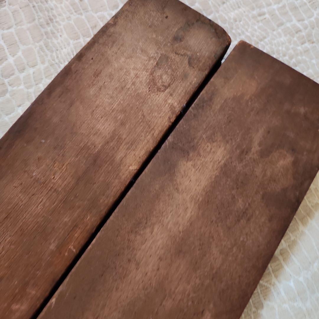 ユ*リ様 菓子木型2点セット-8　古い 木型 菓子型 和菓子 木製 古道具 古物