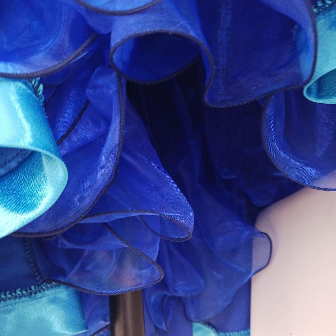 社交ダンス用ラテンドレス 青紫 グラデーション