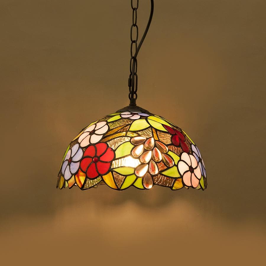 アンティーク調 ティファニー ペンダントライト 【LED電球】 ステンドグラス風