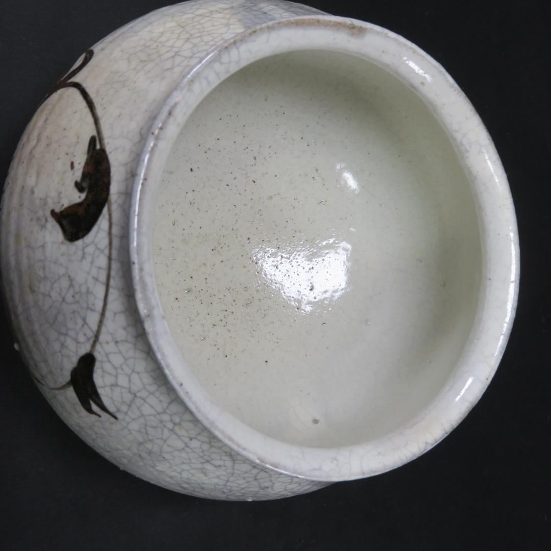 唐津 水指 水差 絵粉引き 七代目 江口宗山 茶道具 茶の湯 共箱 木箱