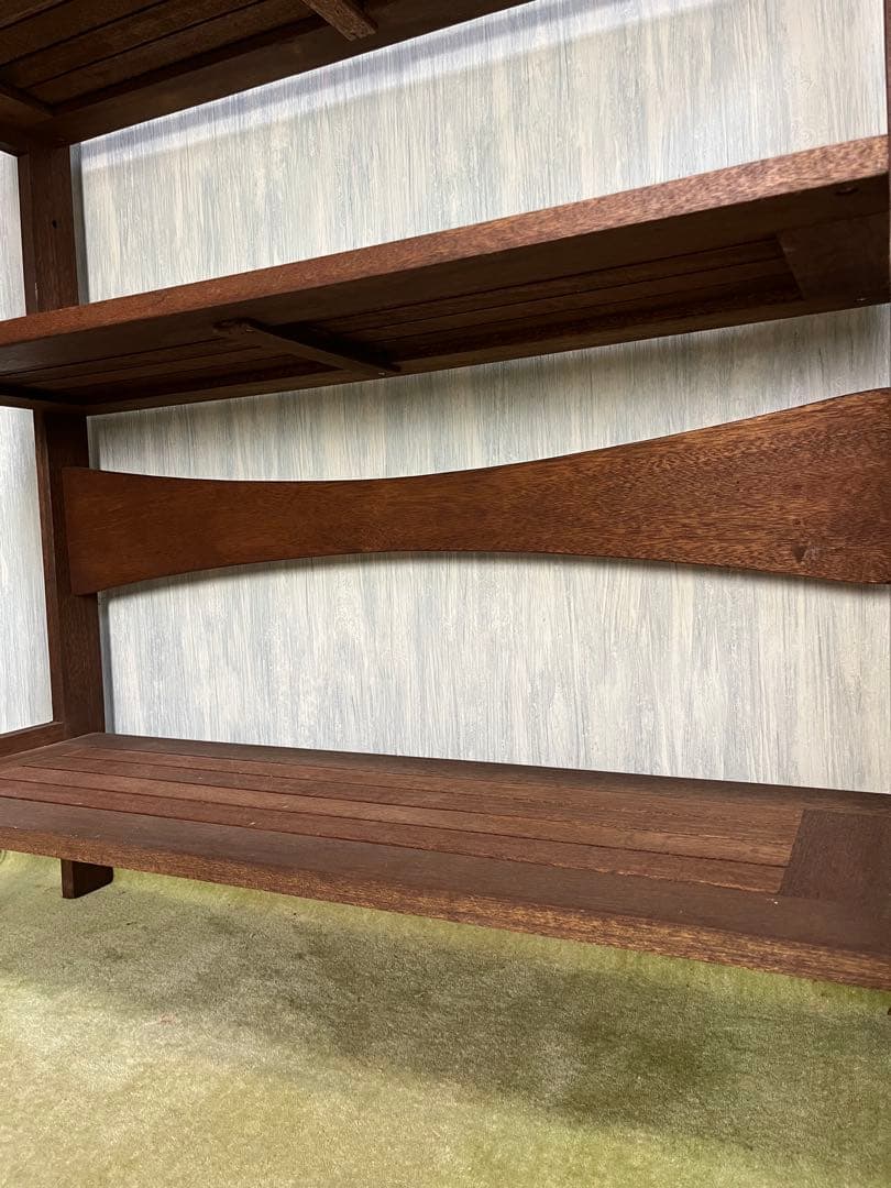 【フォレストバレー】アンティーク　無垢材5段オープンシェルフ