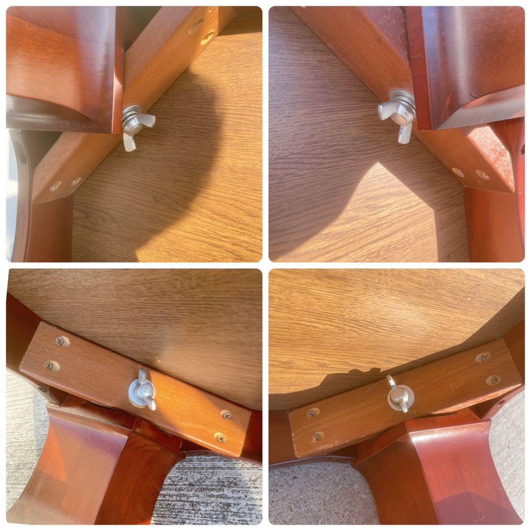 唐木家具 彫刻 花梨家具 木製座卓 ダークブラウン 和室座敷 アンティーク②