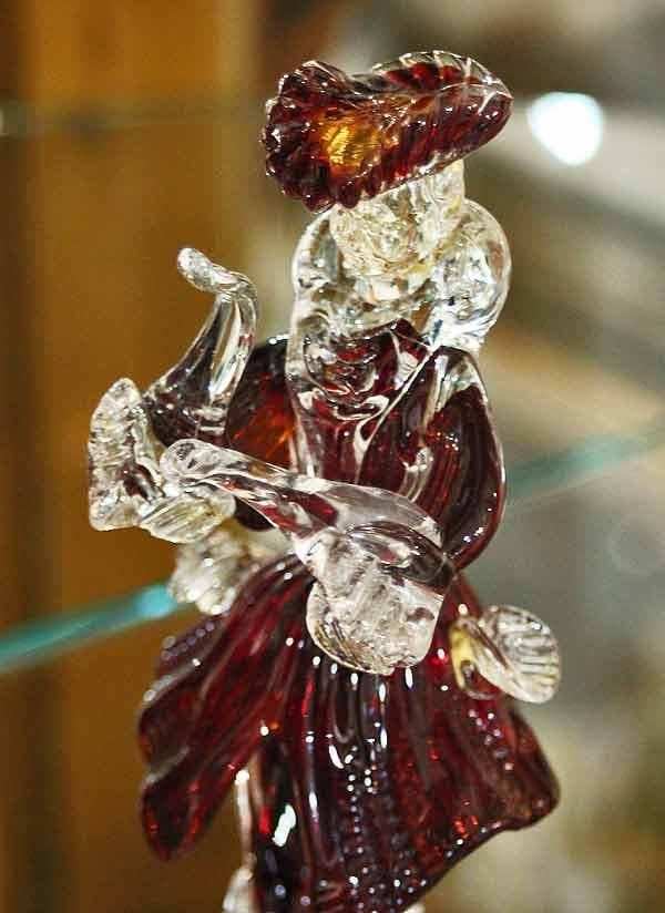 セール！ イタリア ベネチアングラス ペア人形 ダンサー 赤 4569-RD