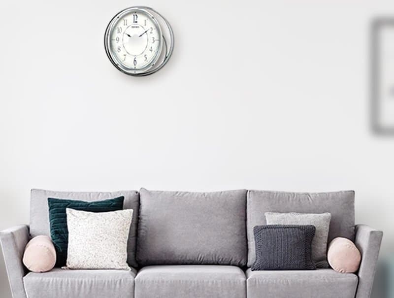 SEIKO 楕円形掛時計 シルバー