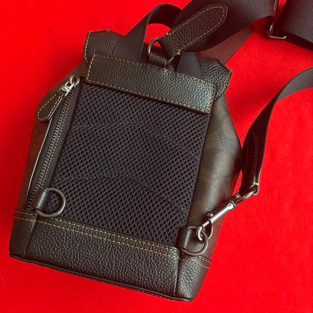 【超美品】コーチ バッグ ショルダーバッグ ボディバッグ ブラウン×ブラック