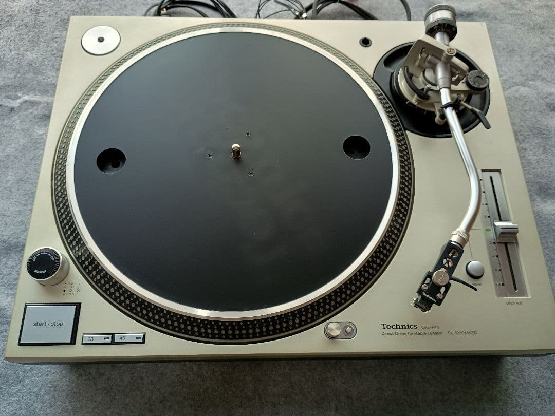 Technics SL-1200MK3D ターンテーブル シルバー カバー付き