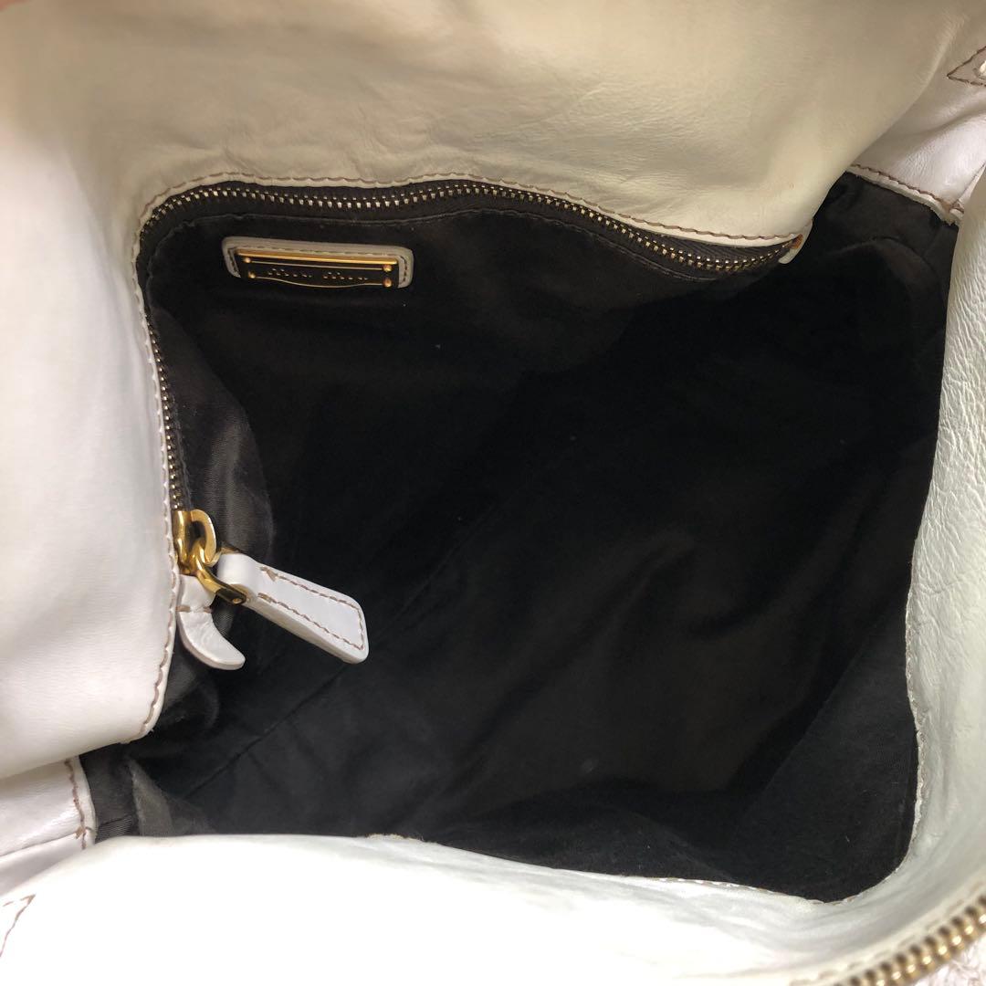 MIU MIU VITELLO LUX ショルダーバッグ 2WAY ホワイト