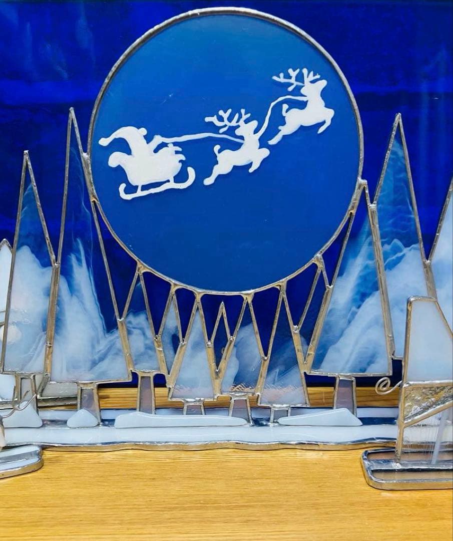 m*i様 ステンドグラス　大人可愛いWhite Xmas