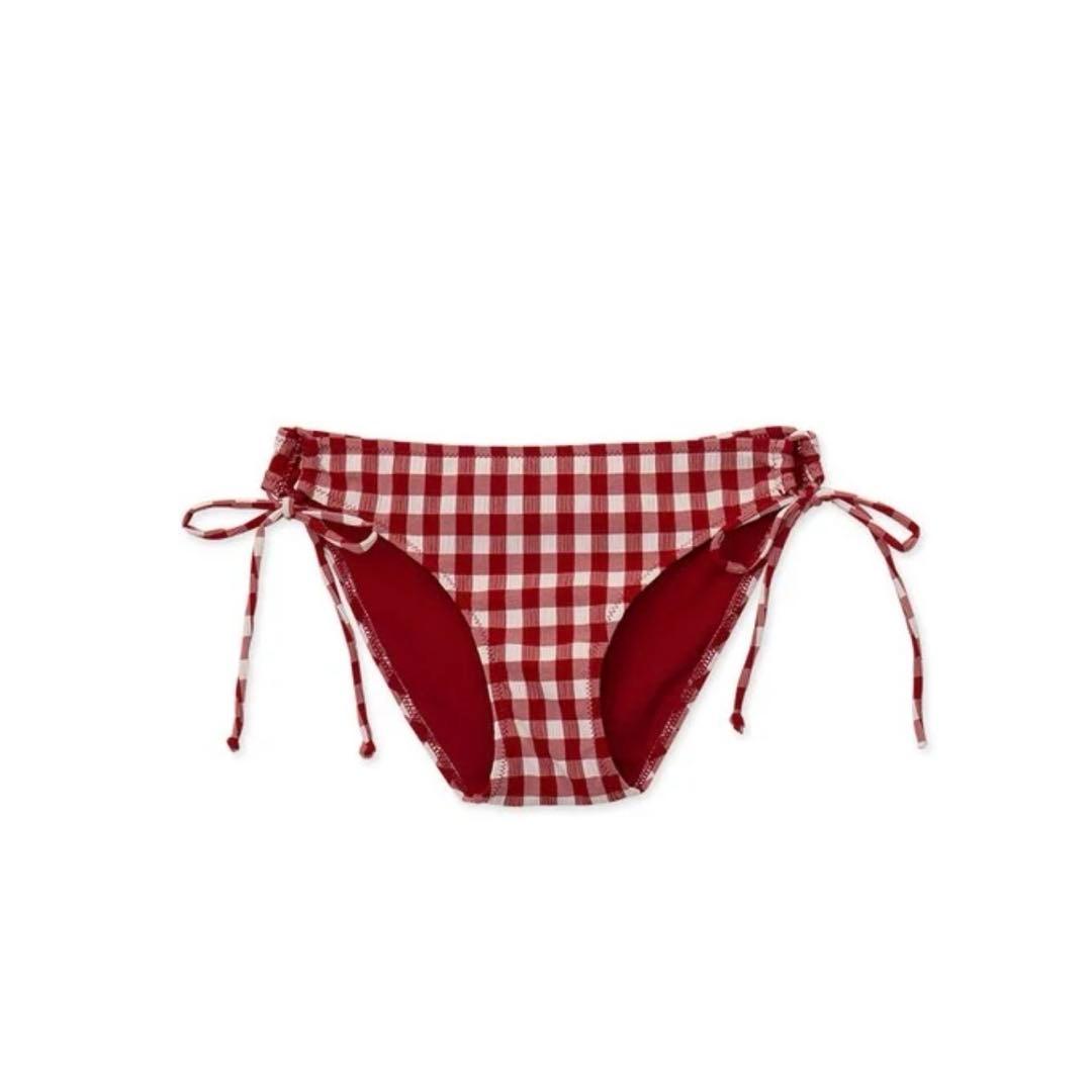 AIR SPACE カラフルチェックリングビキニ 赤 Sサイズ