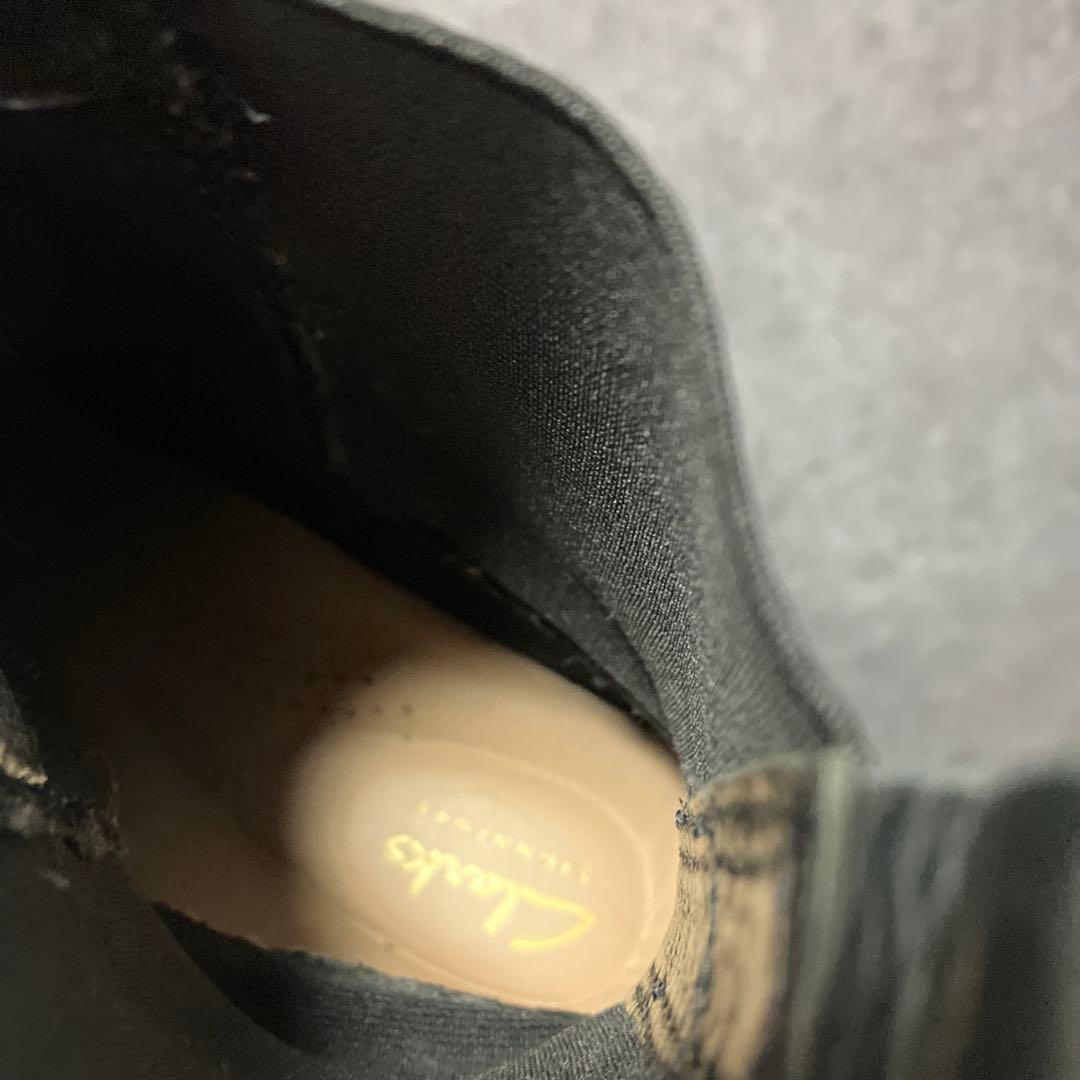 クラークス　トーヒルメープル　サイドゴアブーツ　ブラック　23.0