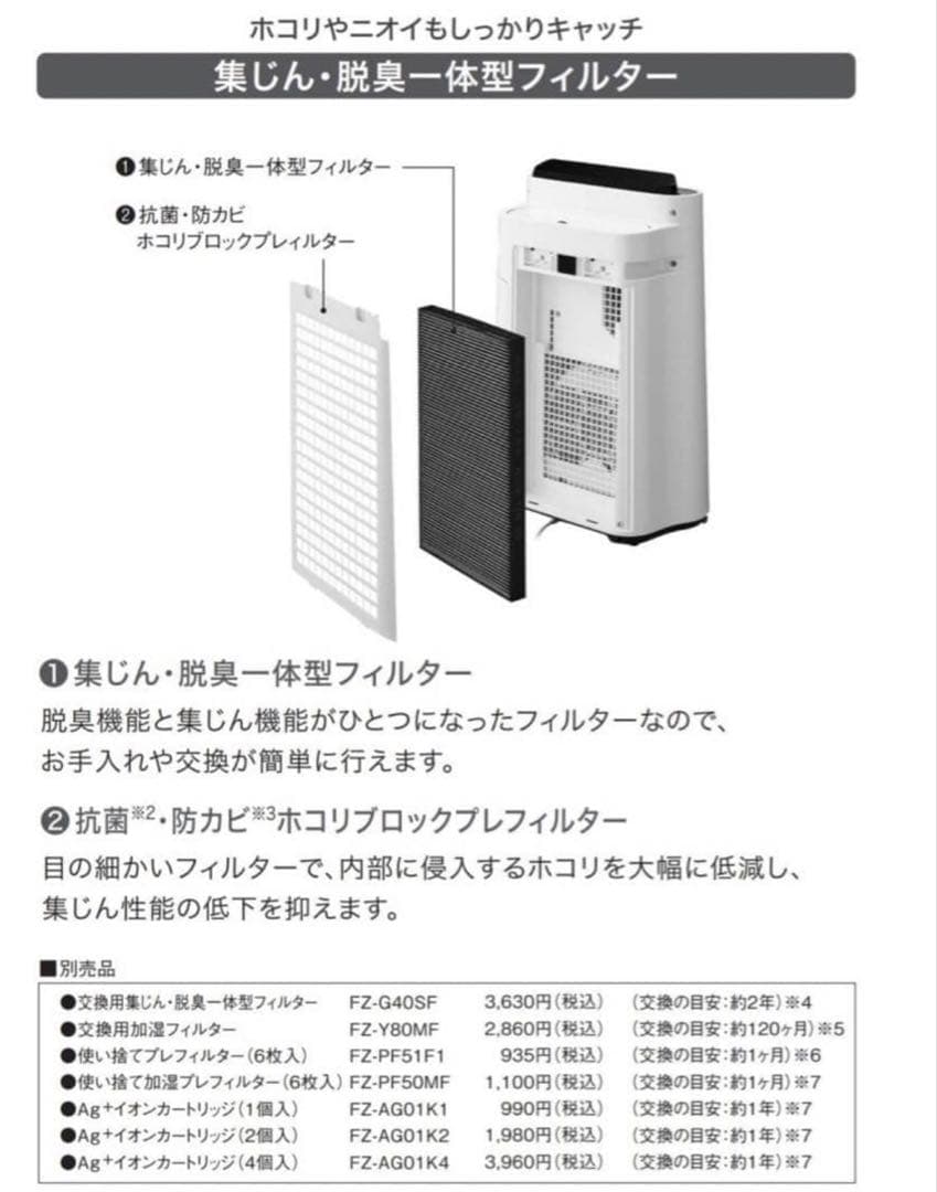 新品✨SHARP 加湿空気清浄機 KC-40TH7W プラズマクラスター7000