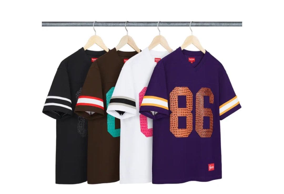 シャツ Supreme Faux Croc Football Jersey Black