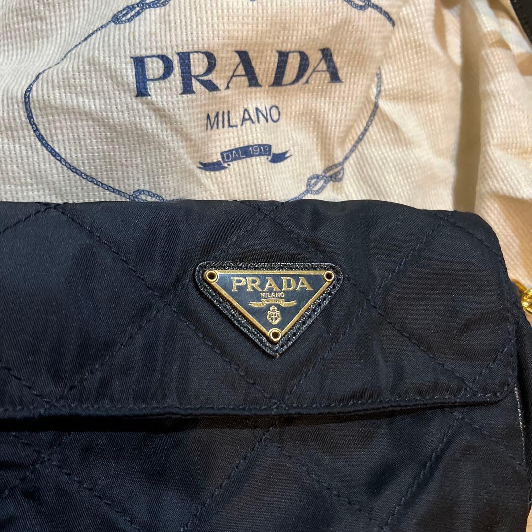 PRADA キルティングナイロン ウエストポーチ