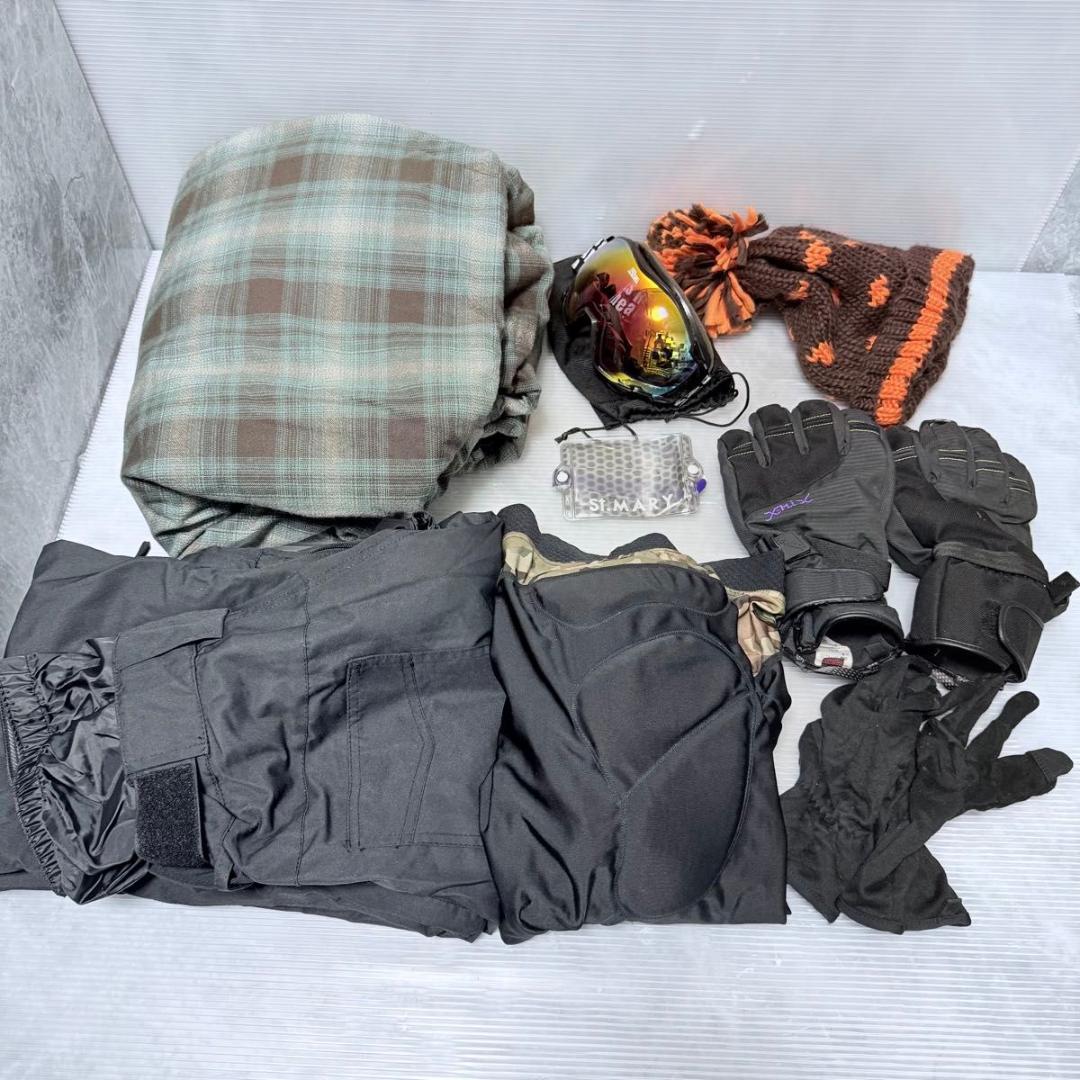 メンズ L スノーボード 上下セット　686　STATISH　ゴーグル グローブ