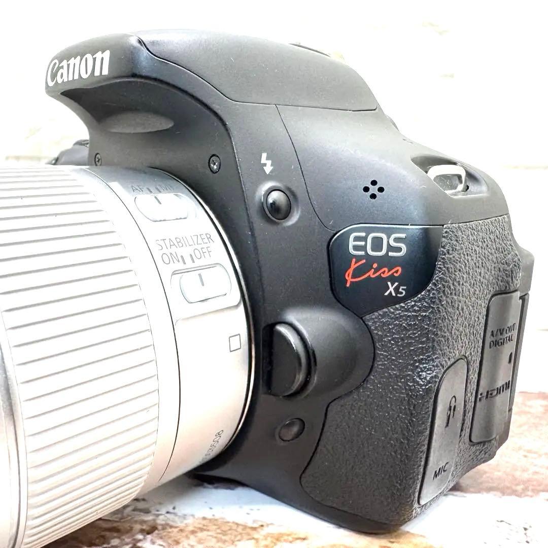 田中様希少シルバー色レンズCanon EOS KISS X5 レンズセットスマホ