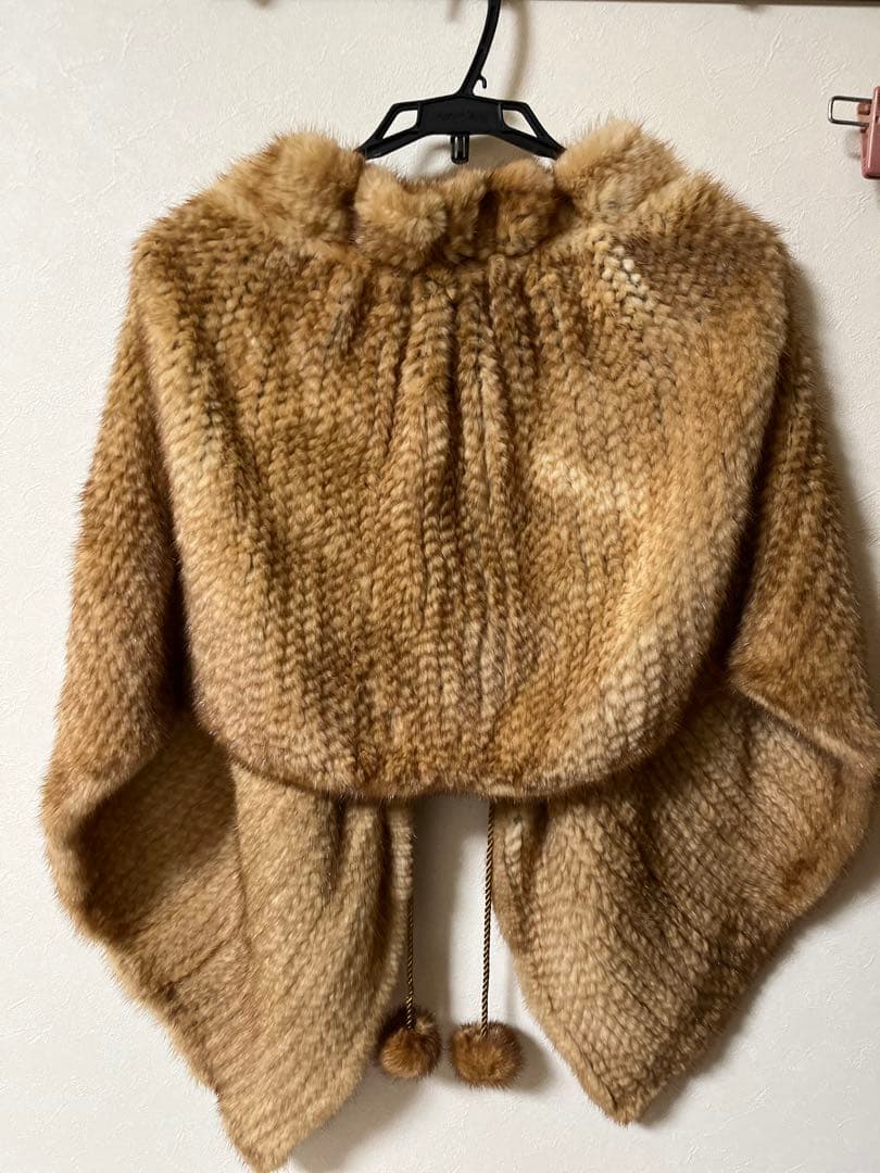 NAKAMURA FUR ゴールデンミンク ショール ケープ ポンチョ ボレロ