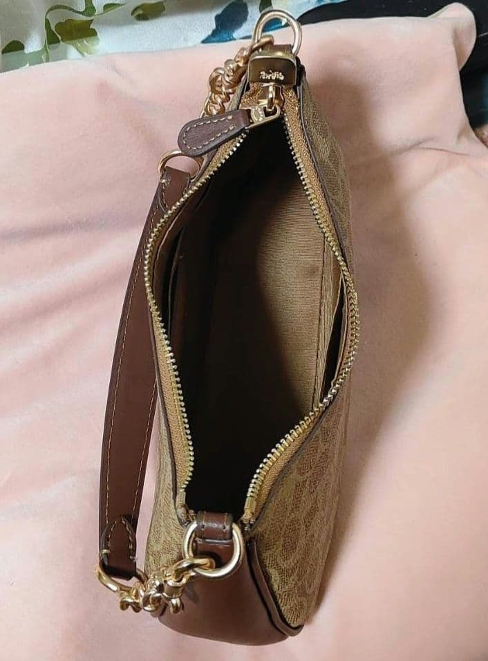 COACH テリ ショルダーバッグ ハンドバッグ シグネチャー キャンバス