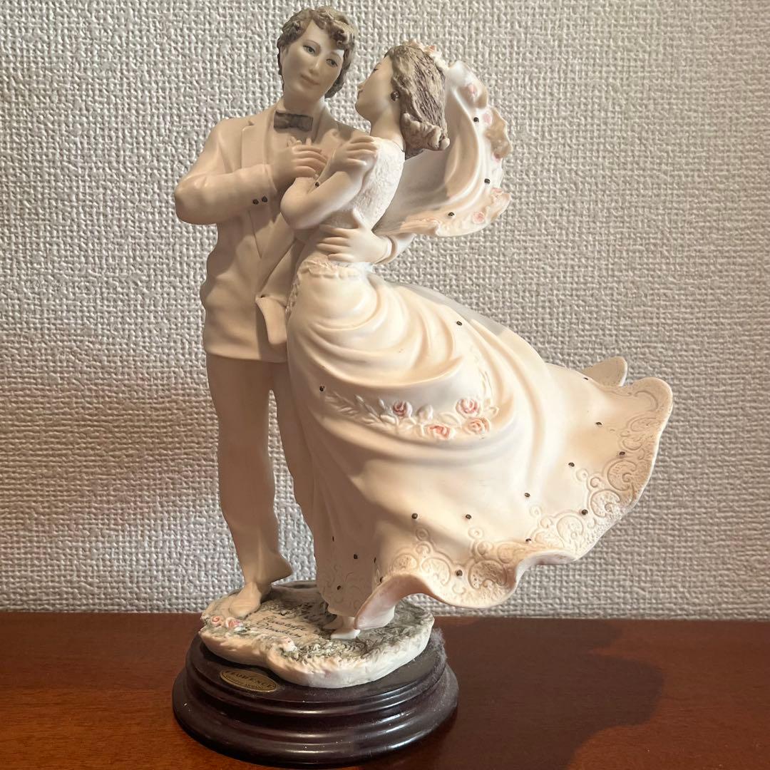 ジョゼッペアルマーニ　美品　ウェディング　恋人　結婚式　新郎新婦　陶器　人形