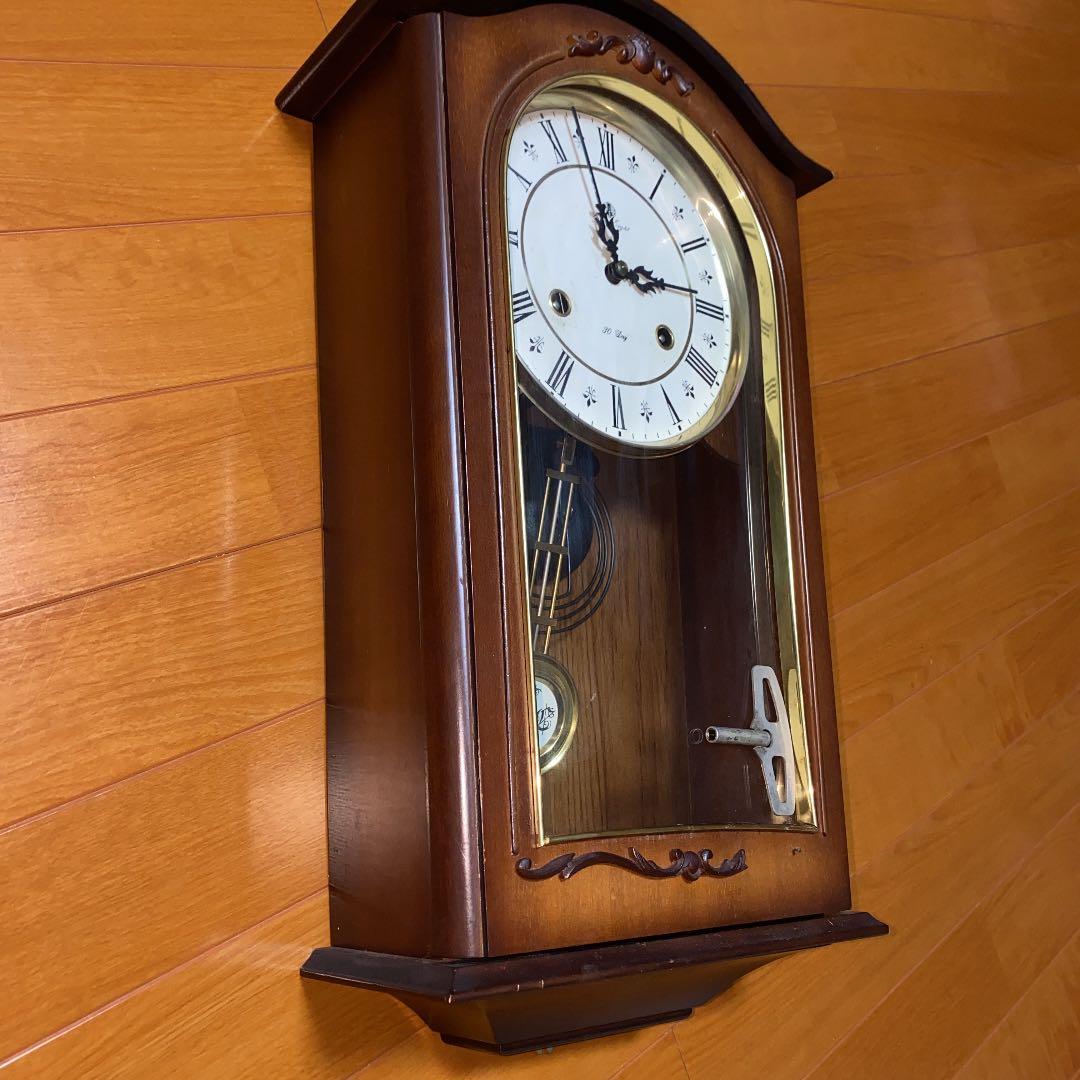 柱時計　ゼンマイ式　ボンボン時計送料込み　値下げしました
