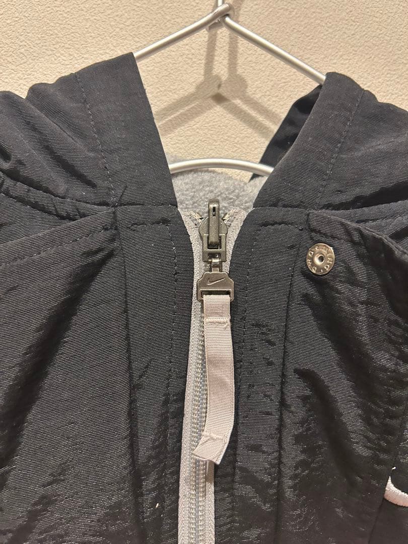 00s old nike リバーシブルナイロン&フリースジャケット　フード付き