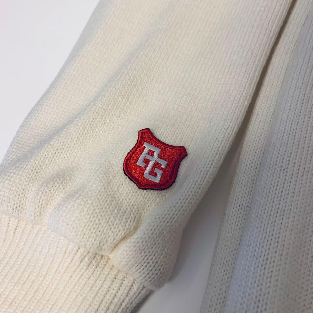 パーリーゲイツ ニットブルゾン 裏地付き ウール混 メンズ 4/M