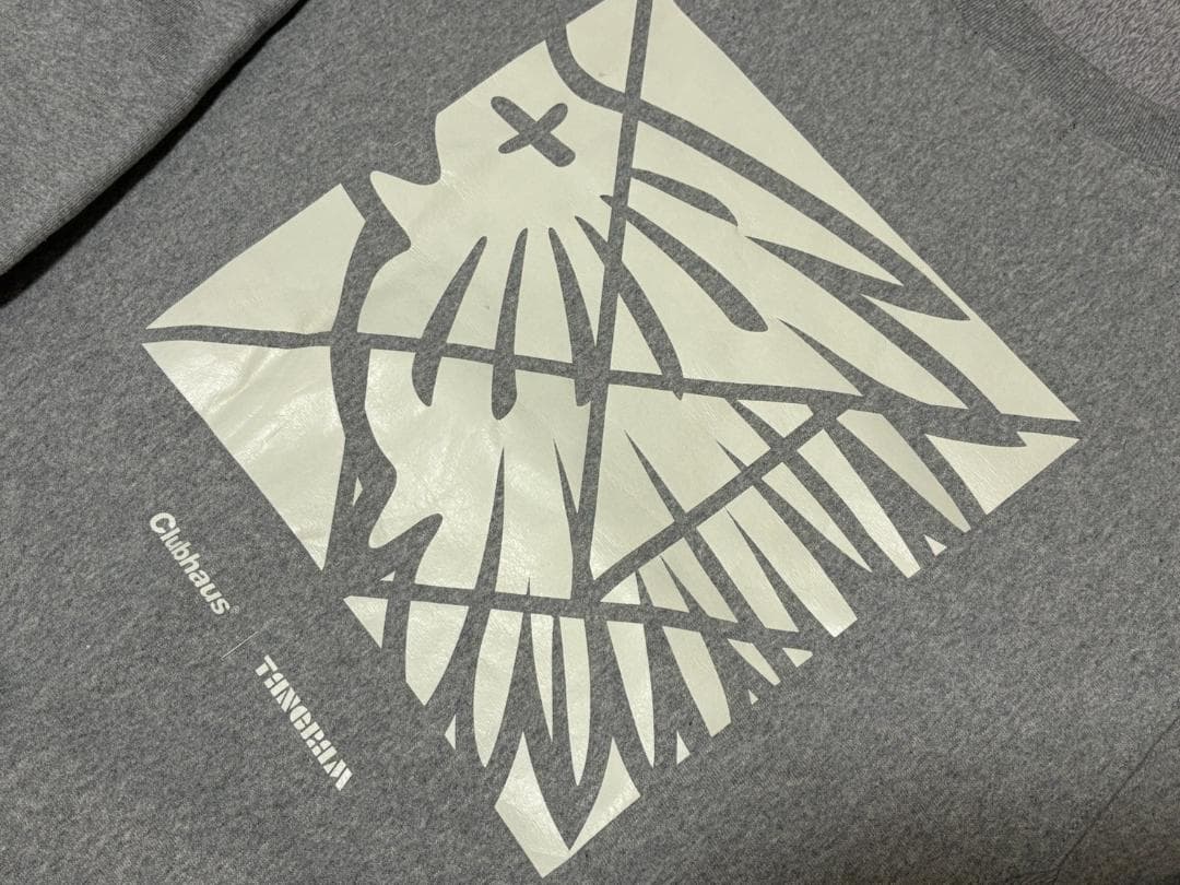 美品clubhaus TANGRAM コラボ グレー スウェット トレーナー　L