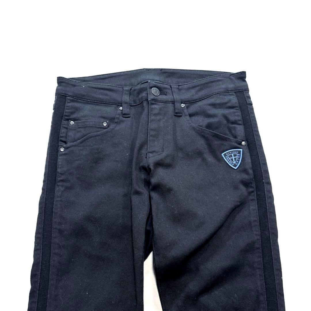 パーリーゲイツ　0/S ロングパンツ　ブラック　サイドラインゴム　通年