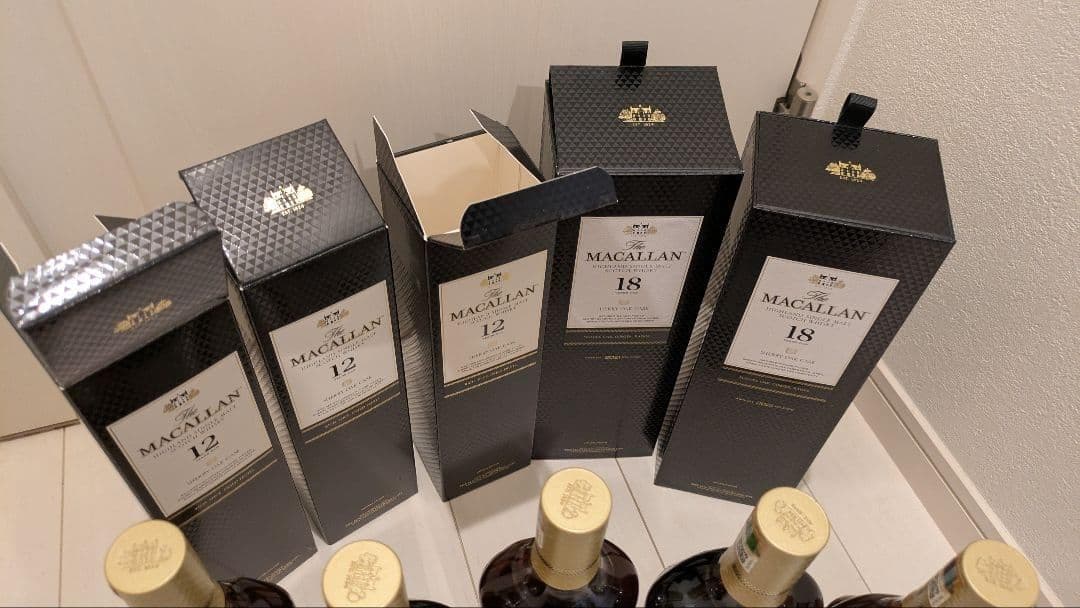マッカラン 全部 シェリー 12年 3本、18年 2本のセット
