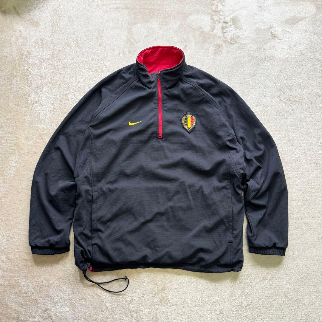 NIKE 90s ベルギー代表　ハーフジップ　ナイロンジャケット　リバーシブル