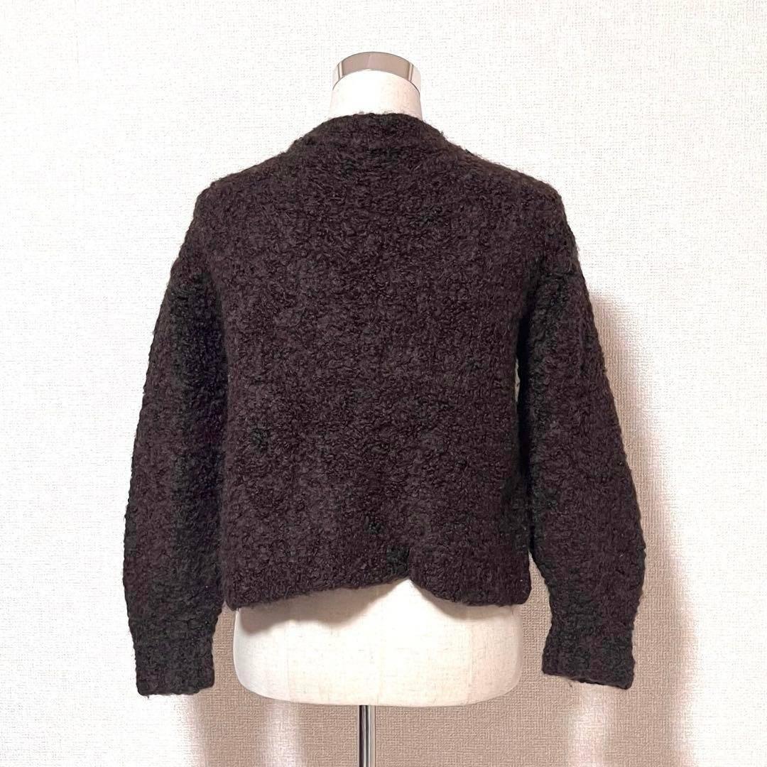 【美品】ドゥロワー　ブークレ カーディガン　ウール&アルパカ　もこもこ ニット