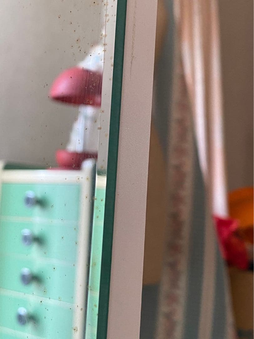 ドレッサー 鏡台 昭和レトロ 当時物 レトロポップ インテリア 緑 グリーン