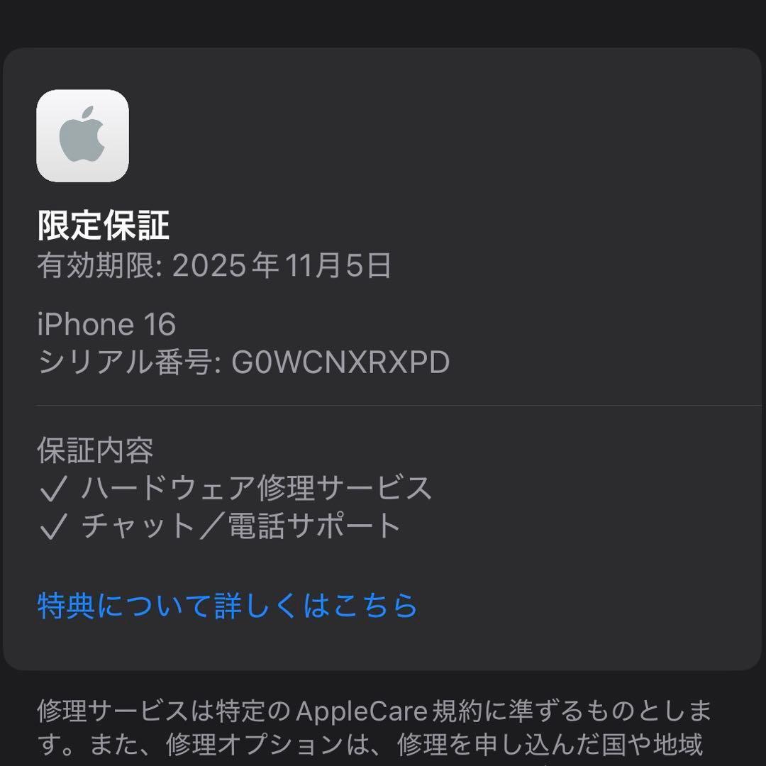 iPhone 16 128GB ホワイト ジャンク