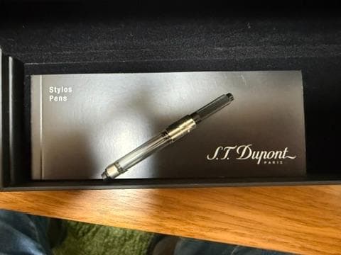 S.T. Dupont ラインD 万年筆 ブラック×シルバー 410677