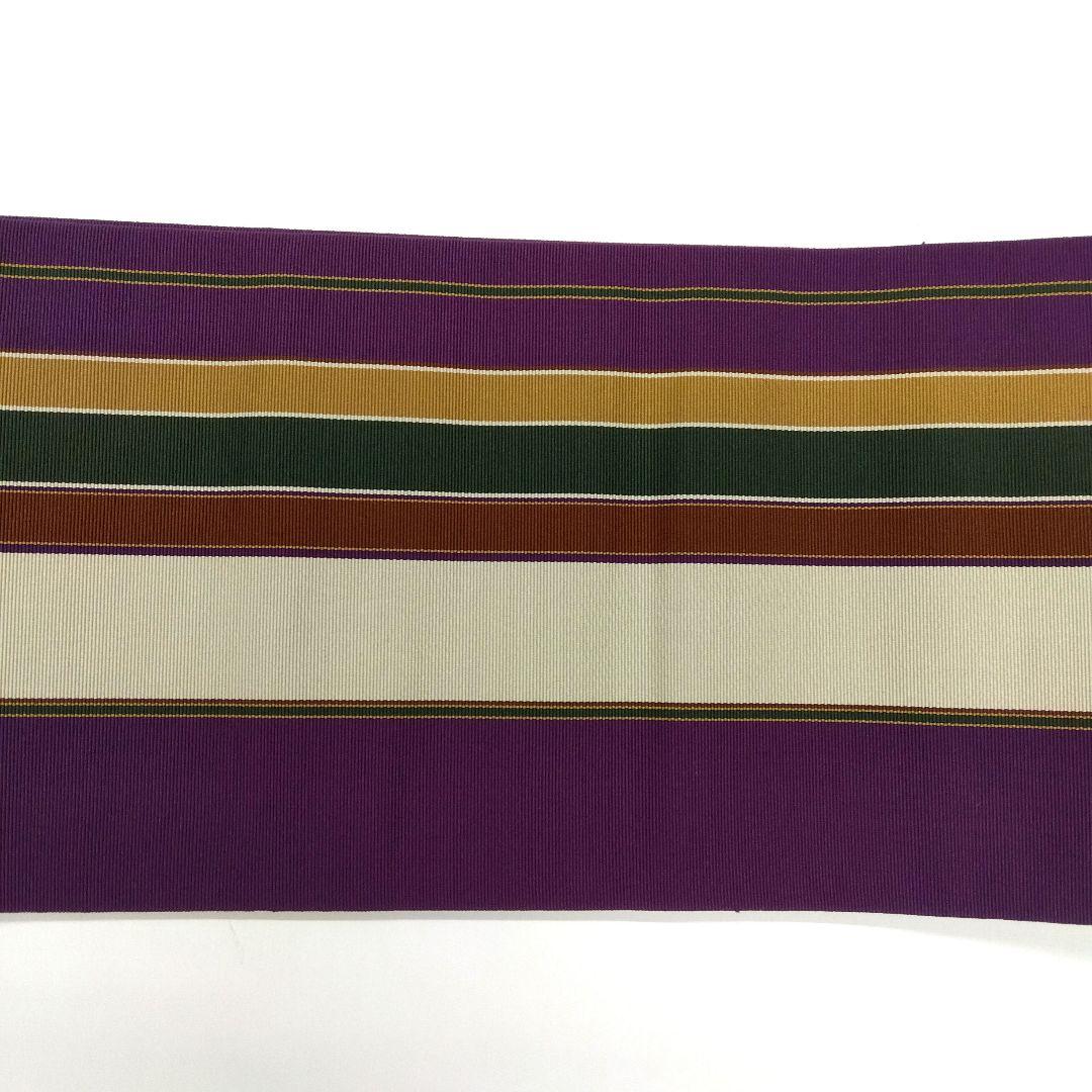 半幅帯 小袋帯 本場築前博多織 縞 25M3a