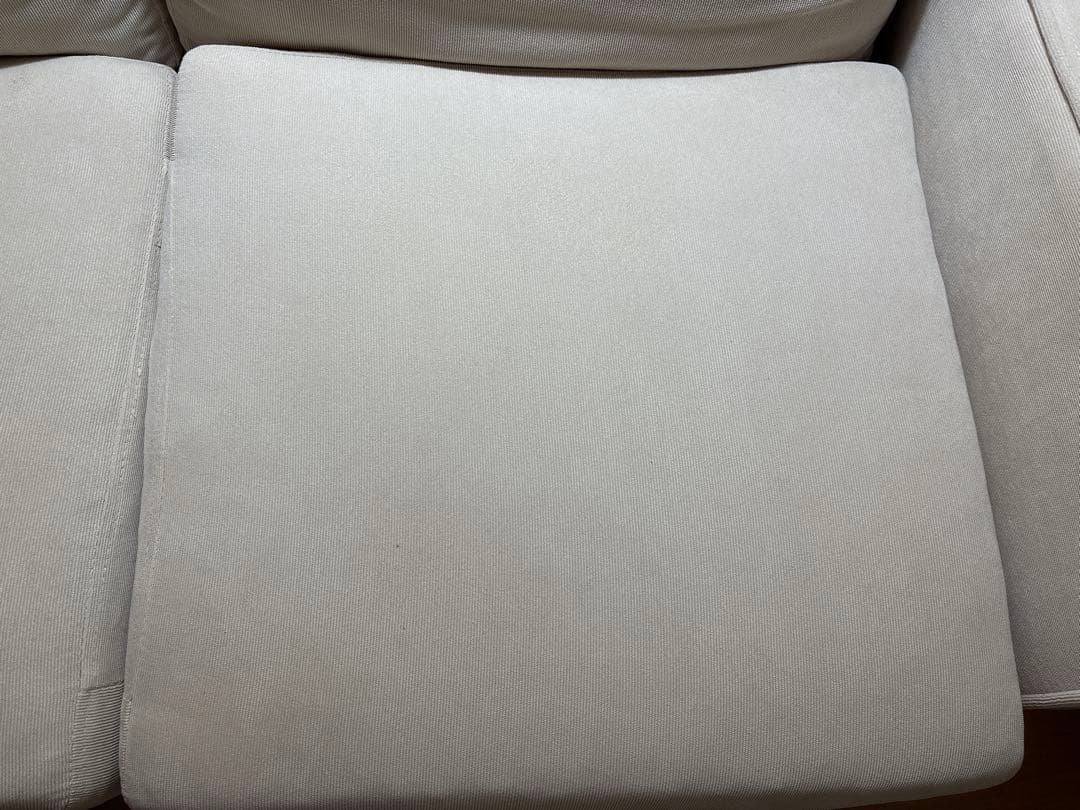 コーデュロイ ソファ 2人がけ アイボリー