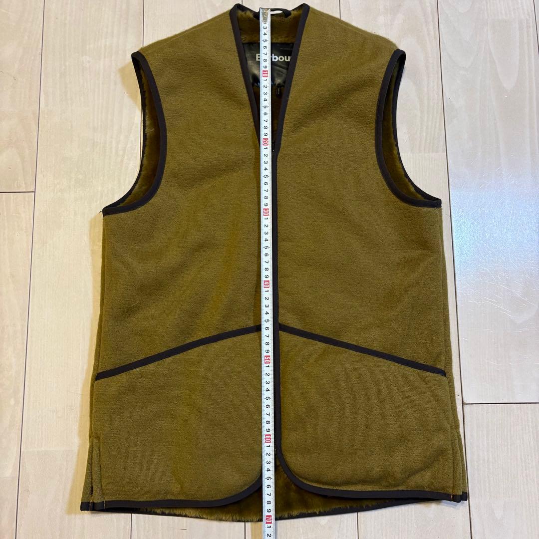 【極美品】Barbour ファー ベスト インナー リバーシブル ブラウン 38