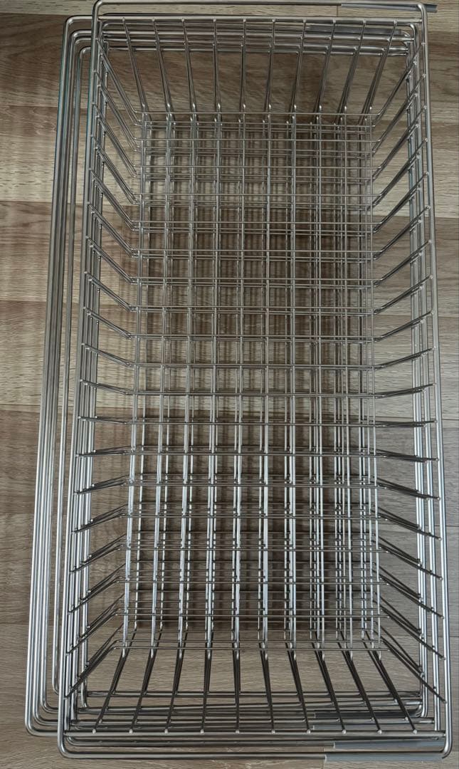 無印良品　ステンレスユニットシェルフ 追加用 ワイヤーバスケット 4個セット