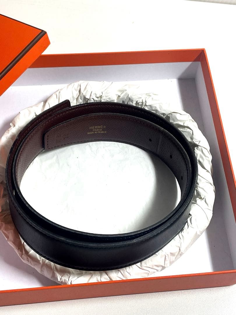 エルメス HERMES　ベルト ブラック　ブラウン 箱付き